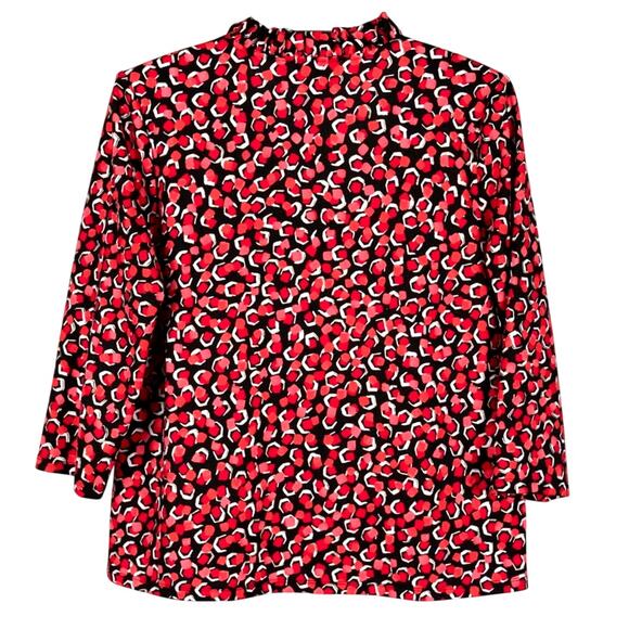 Phoebe Buffay Style Bubblegum Lookalike Top Size XL Ruffled Pink Red Polka Dot - Picture 4 of 6